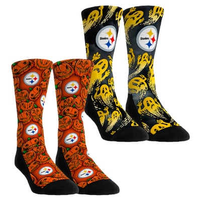 Pittsburgh Steelers Rock Em Socks Unisex Halloween Crew Socks 2-Pack Set