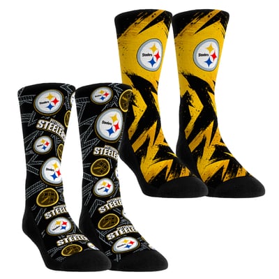  Pittsburgh Steelers Rock Em Unisex Gameday Two-Pack Crew Socks Set - Yellow