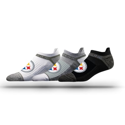 Pittsburgh Steelers Strideline Unisex Three-Pack Team Logo Ankle Socks Set