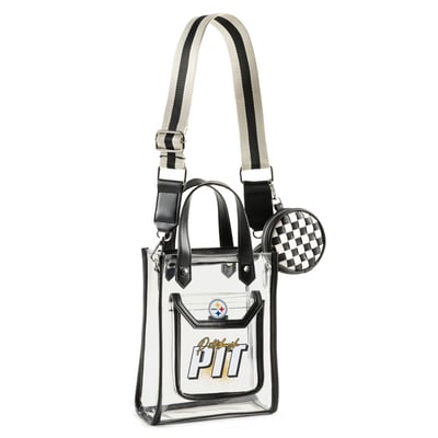 Pittsburgh Steelers WEAR by Erin Andrews Clear Stadium Crossbody Purse with Coin Pouch