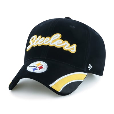 Pittsburgh Steelers '47 Women's Velvet Denim Script MVP Adjustable Hat - Black