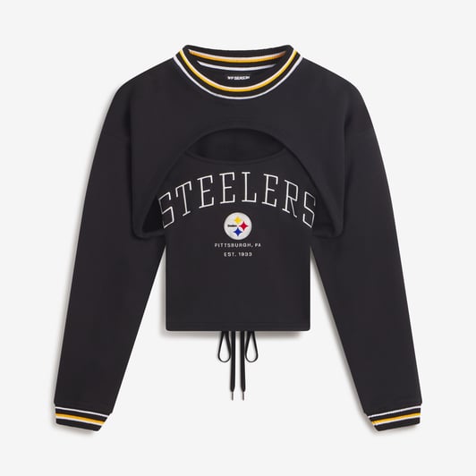  Pittsburgh Steelers Off Season x NFL Women's Fleece Shrug Cami - Black