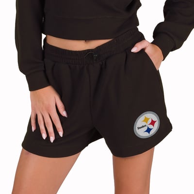  Pittsburgh Steelers Concepts Sport Women's Kingston Knit Lounge Short - Black