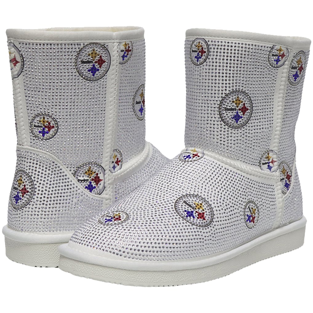  Pittsburgh Steelers Cuce Women's Logo Pull on Ankle Boots