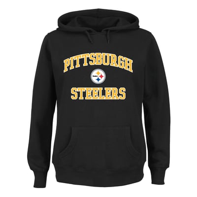 Pittsburgh Steelers Fanatics Women's Plus Size Heart & Soul Hoodie - Black