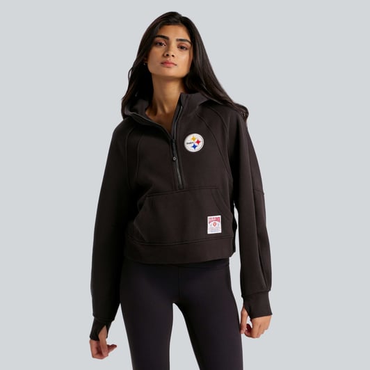  Pittsburgh Steelers lululemon Women's Scuba Oversized Half-Zip Hoodie - Black