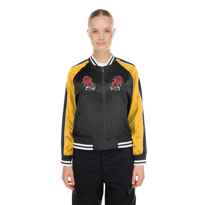  Pittsburgh Steelers New Era Women's Lifestyle Satin Jacket - Black