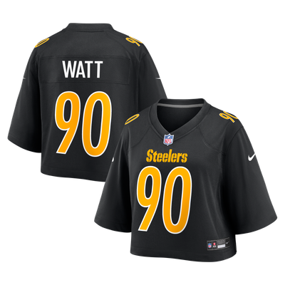 T.J. Watt Pittsburgh Steelers Nike Women's Cropped Fashion Game Jersey - Black