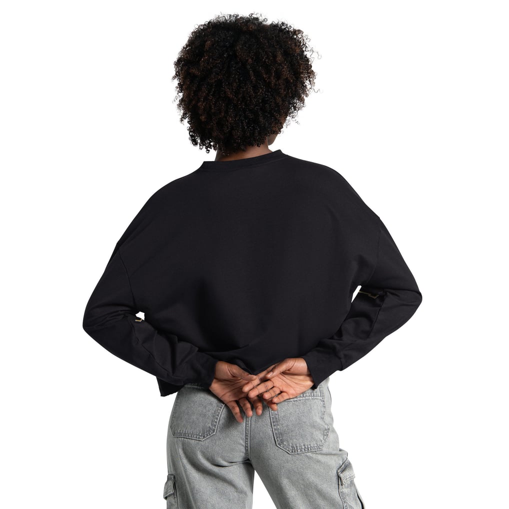 Pittsburgh Steelers Starter Women's Bleachers Cropped Sweatshirt - Black