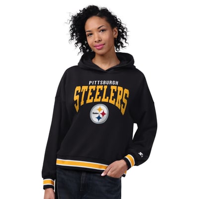Pittsburgh Steelers Starter Women's Home Plate Hoodie - Black