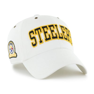 Pittsburgh Steelers Stoney Clover Lane x '47 Women's Overlay Clean Up Adjustable Hat - White
