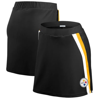 Pittsburgh Steelers WEAR by Erin Andrews Women's Stripe Skort - Black