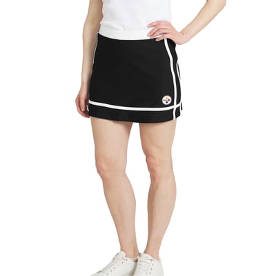  Pittsburgh Steelers WEAR by Erin Andrews Women's Stripe Skort - Black