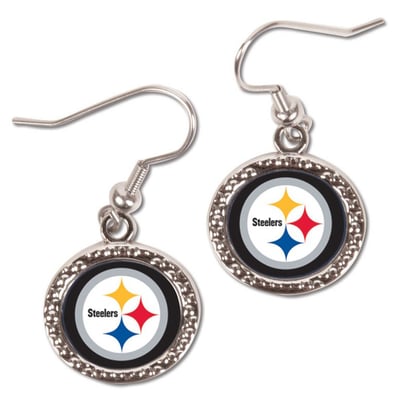 Pittsburgh Steelers WinCraft Women's Round Dangle Earrings