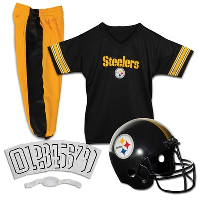 Pittsburgh Steelers Franklin Sports Youth NFL Deluxe Uniform Set - Black
