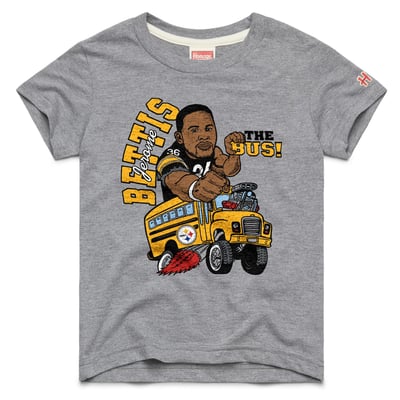 Jerome Bettis Pittsburgh Steelers Homage Youth Retired Greats T-Shirt - Gray