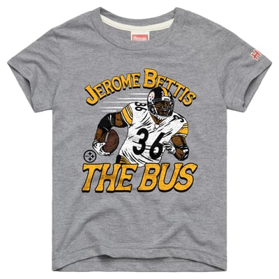 Jerome Bettis Pittsburgh Steelers Homage Youth Retired Greats T-Shirt - Gray