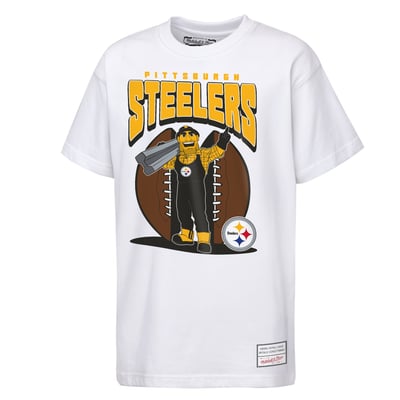  Pittsburgh Steelers Mitchell & Ness Youth Mascot Mania T-Shirt - White