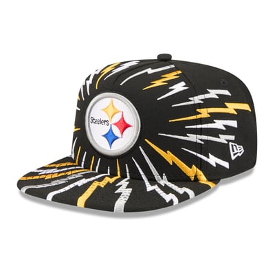 Pittsburgh Steelers New Era Youth Bolt 9FIFTY A-Frame Snapback Hat - Black