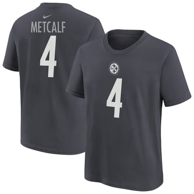 DK Metcalf Pittsburgh Steelers Nike Youth Name & Number T-Shirt - Anthracite
