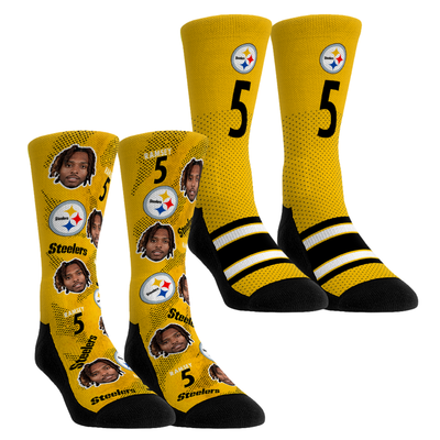 Jalen Ramsey Pittsburgh Steelers Rock Em Youth Player Football Guy Two-Pack Crew Sock Set