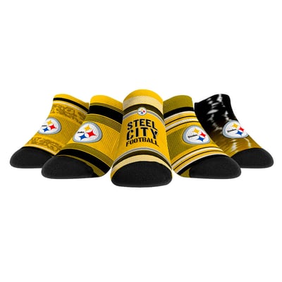  Pittsburgh Steelers Rock Em Youth Super Fan Five-Pack Low-Cut Socks Set - 