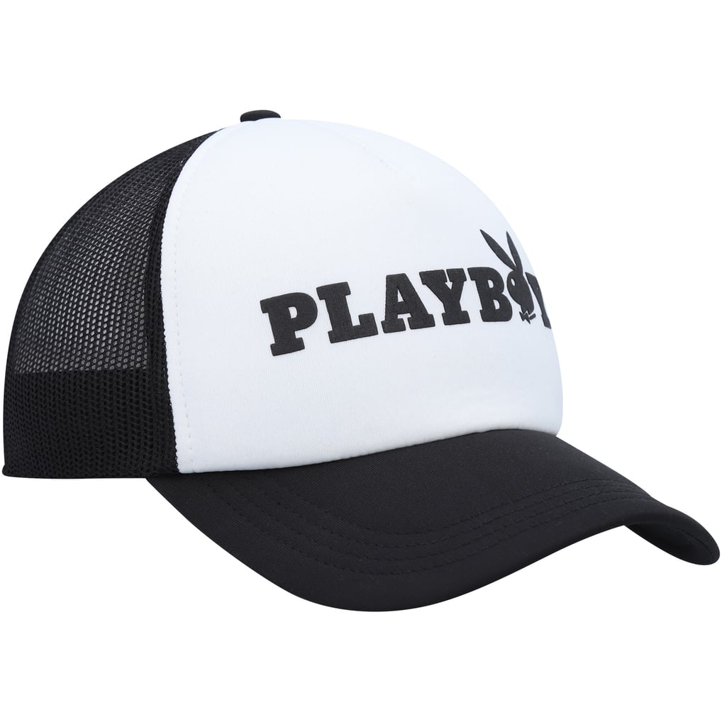 Playboy Foam Trucker Snapback Hat - White/Black display picture 1