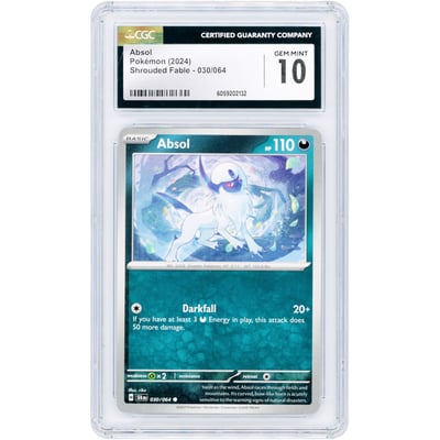 Absol 2024 Pokemon Shrouded Fable Common #30 CGC Authenticated 10 Card