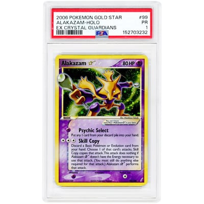 Alakazam 2006 Pokemon EX Crystal Guardians Gold Star #99 PSA Authenticated 1 Card