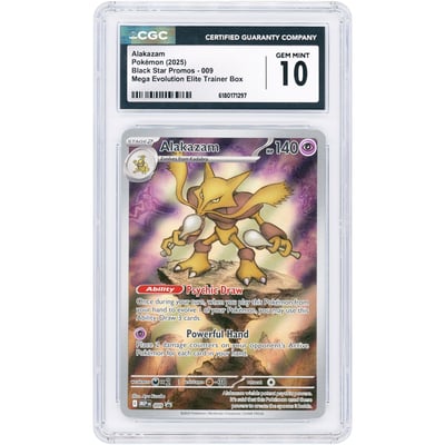 Alakazam 2025 Pokemon Mega Evolution Promo #9 CGC Authenticated 10 Card