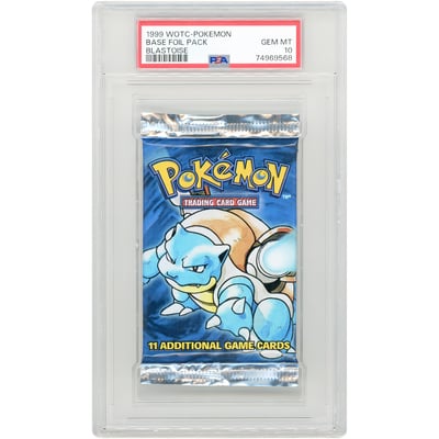Booster Pack 1999 Pokemon Base Set Blastoise Artwork # PSA Authenticated 10 Card