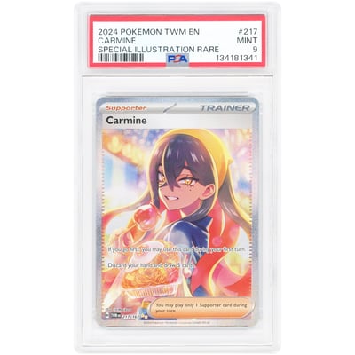 Carmine 2024 Pokemon Twilight Masquerade Special Illustration Rare #217 PSA Authenticated 9 Card
