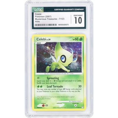 Celebi 2007 Pokemon Mysterious Treasures Holo Rare #7 CGC Authenticated 10 Card
