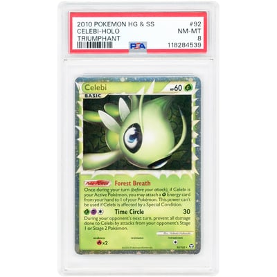 Celebi 2010 Pokemon Triumphant Ultra Rare #92 PSA Authenticated 8 Card
