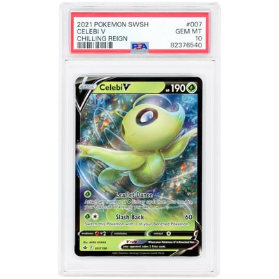 Celebi V 2021 Pokemon Chilling Reign Ultra Rare #7 PSA Authenticated 10 Card