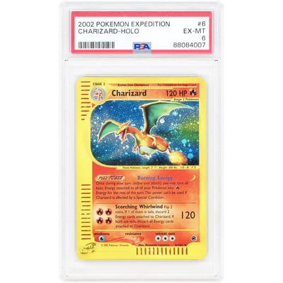 Charizard 2002 Pokemon Expedition Holo Rare #6 PSA Authenticated 6 Card