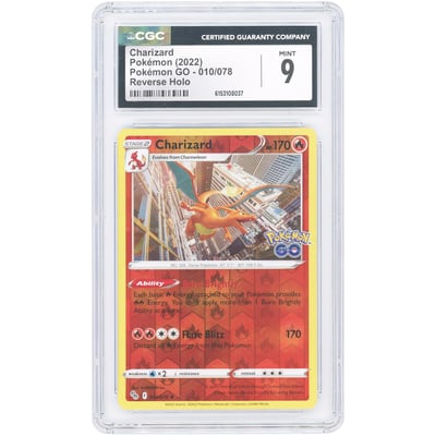 Charizard 2022 Pokemon Go Reverse Holo #10 CGC Authenticated 9 Card
