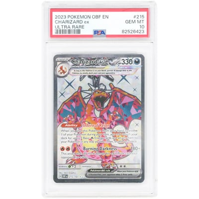 Charizard ex 2023 Pokemon Obsidian Flames Ultra Rare #215 PSA Authenticated 10 Card