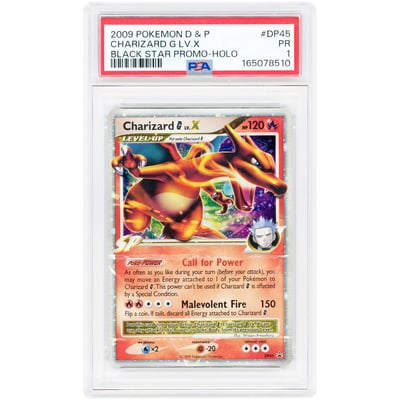 Charizard G Lv.X 2009 Pokemon Diamond and Pearl Holo Rare Promo #DP45 PSA Authenticated 1 Card
