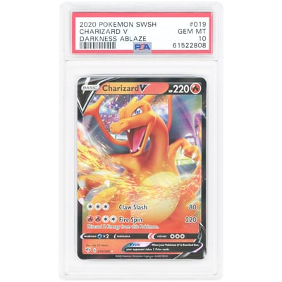 Charizard V 2020 Pokemon Darkness Ablaze Ultra Rare #19 PSA Authenticated 10 Card