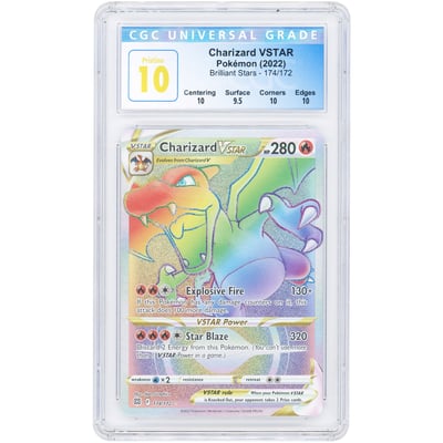 Charizard VSTAR 2022 Pokemon Brilliant Stars Ultra Rare #174 CGC Authenticated Pristine 10 Card