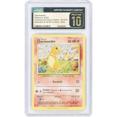 Charmander 2023 Pokemon Trading Card Game Classic Classic Collection #1 CGC Authenticated Pristine 10 Card