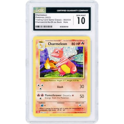 Charmeleon 2023 Pokemon Trading Card Game Classic Classic Collection Holo #2 CGC Authenticated 10 Card