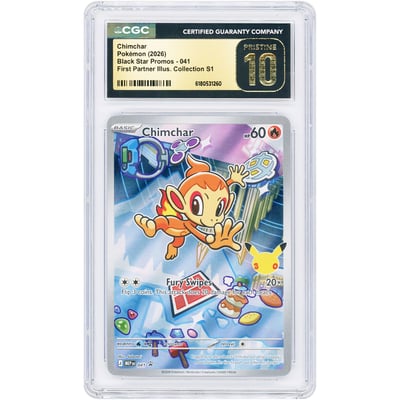 Chimchar 2026 Pokemon Mega Evolution Promo #41 CGC Authenticated Pristine 10 Card