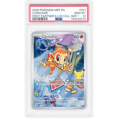 Chimchar 2026 Pokemon Mega Evolution Promo #41 PSA Authenticated 10 Card