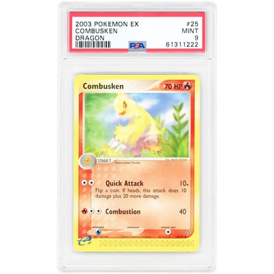 Combusken 2003 Pokemon EX Dragon Uncommon #25 PSA Authenticated 9 Card