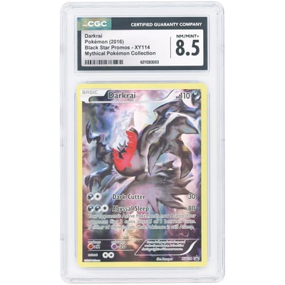 Darkrai 2016 Pokemon XY Mythical Collection Black Star Promos #XY114 CGC Authenticated 8.5 Card
