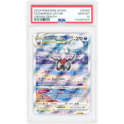 Darkrai VSTAR 2023 Pokemon Crown Zenith Galarian Gallery #GG50 PSA Authenticated 10 Card