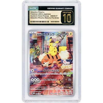 Detective Pikachu 2023 Pokemon Scarlet & Violet Japanese Promo #98 CGC Authenticated Pristine 10 Card