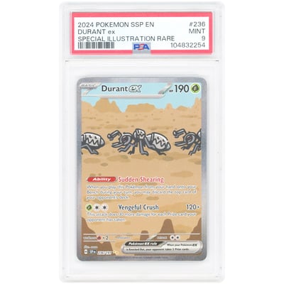 Durant ex 2024 Pokemon Surging Sparks Special Illustration Rare #236 PSA Authenticated 9 Card